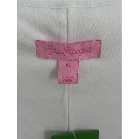 Lilly Pulitzer Seminole Dress XL Resort White Crochet Zebra Lace Cover Up - Picture 2 of 6